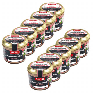Lot 10x Mousse de foie de volaille au Porto - Bocal 90g