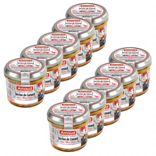 Lot 10x Terrine de canard aux morilles - Bocal 90g