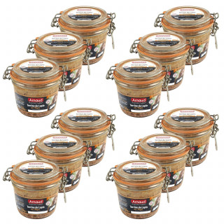 Lot 12x Terrine de lapin au thym - Bocal 280g