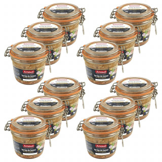 Lot 12x Terrine de canard à l'Armagnac - Bocal 180g