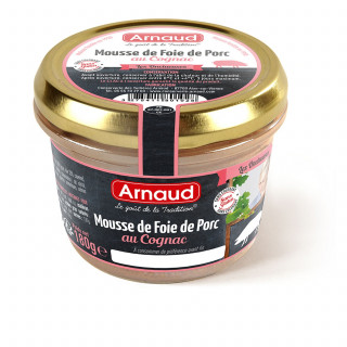 Lot 12x Mousse de foie de porc au cognac - Bocal 180g