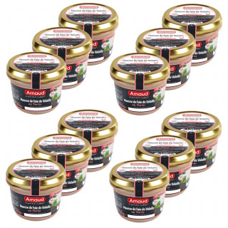 Lot 12x Mousse de foie de volaille au Porto - Bocal 90g