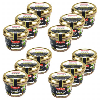 Lot 12x Terrine de cerf au Cognac - Bocal 180g