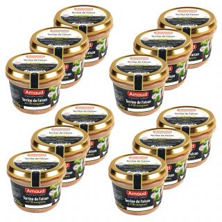Lot 12x Terrine de faisan à l'Armagnac - Bocal 180g
