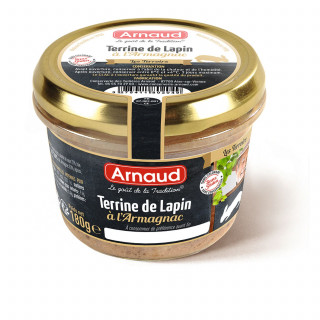 Lot 12x Terrine de lapin à l'Armagnac - Bocal 180g