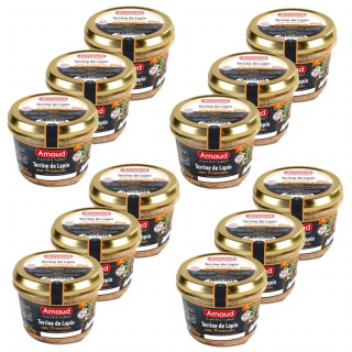 Lot 12x Terrine de lapin aux pruneaux - Bocal 180g