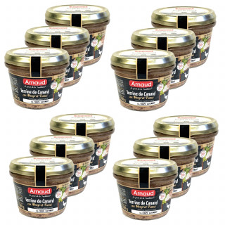 Lot 12x Terrine de canard au magret fumé - Bocal 180g