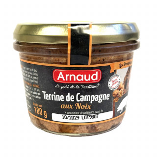Lot 12x Terrine de campagne aux noix - Bocal 180g