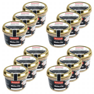 Lot 12x Rillettes d'oie - Bocal 180g