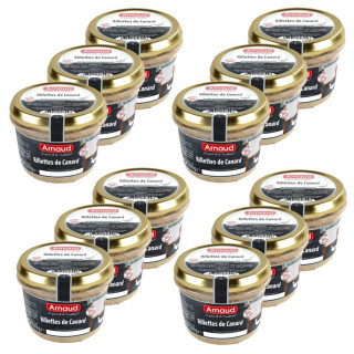 Lot 12x Rillettes de canard - Bocal 180g