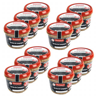 Lot 12x Terrine de campagne - Label Rouge - Bocal 180g