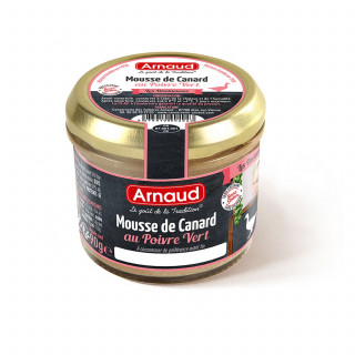 Lot 15x Mousse de canard au poivre vert - Bocal 90g
