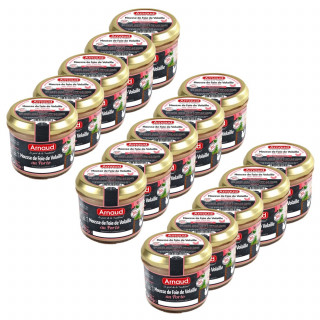 Lot 15x Mousse de foie de volaille au Porto - Bocal 90g