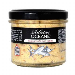 Lot 5x Rillettes océane (saumon, thon, espadon, marlin fumés) - Pot 90g