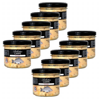 Lot 10x Rillettes de carpe à la tomate - Pot 90g