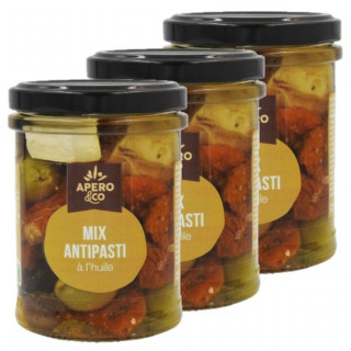 Lot 3x Mix antipasti à l'huile - Bocal 180g