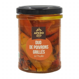 Lot 6x Duo de poivrons grillés à l'huile - Bocal 180g