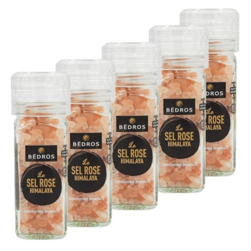 Lot 5x Sel rose d'Himalaya - Moulin 110g