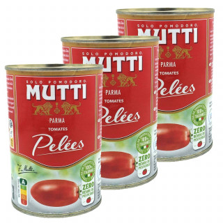 Lot 3x Tomates pelées - Zéro résidu de pesticides - Conserve 400g