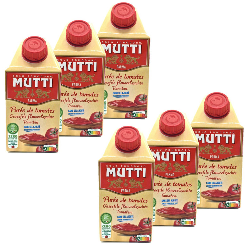 Lot 6x Purée de tomates - Zéro résidu de pesticides - Brique 500g