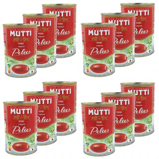 Lot 12x Tomates pelées - Zéro résidu de pesticides - Conserve 400g