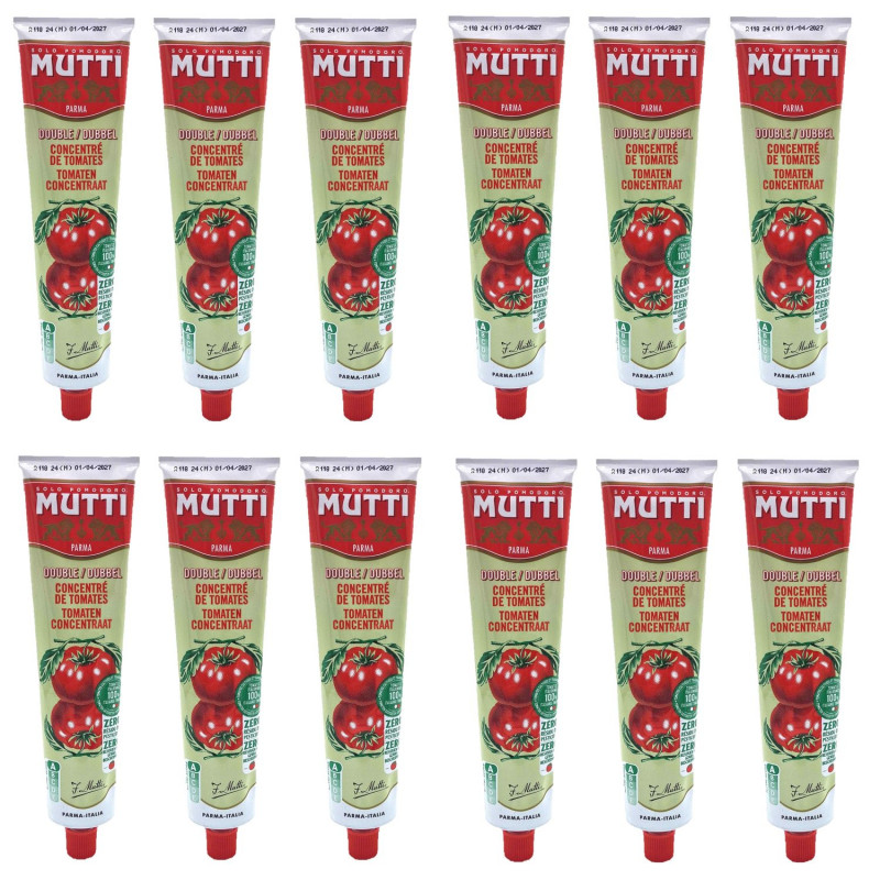 Lot 12x Double concentré de tomates - Zéro résidu de pesticides - Tube 130g