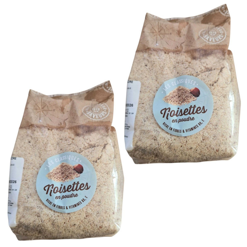 Lot 2x Noisettes en poudre - Paquet 250g