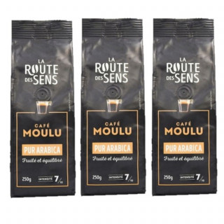 Lot 3x Café moulu 100% Arabica - Paquet 250g