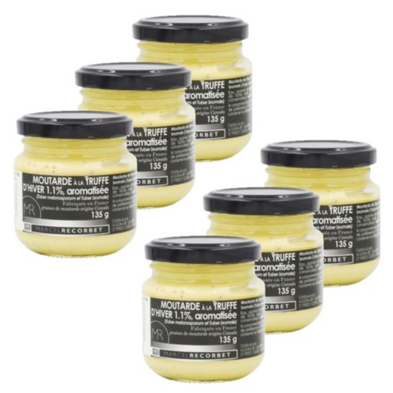 Lot 6x Moutarde à la truffe - Bocal 135g