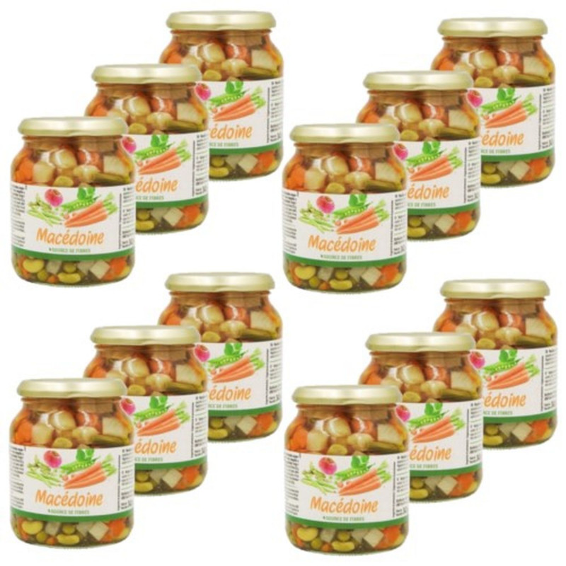 Lot 12x Macédoine de légumes - Bocal 340g