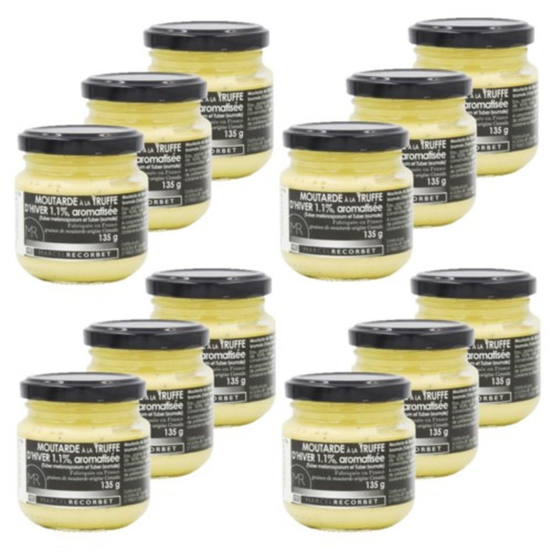 Lot 12x Moutarde à la truffe - Bocal 135g
