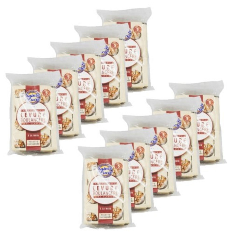 Lot 10x Levure boulangère - Sachet - 5 x 8g