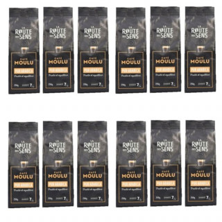 Lot 12x Café moulu 100% Arabica - Paquet 250g