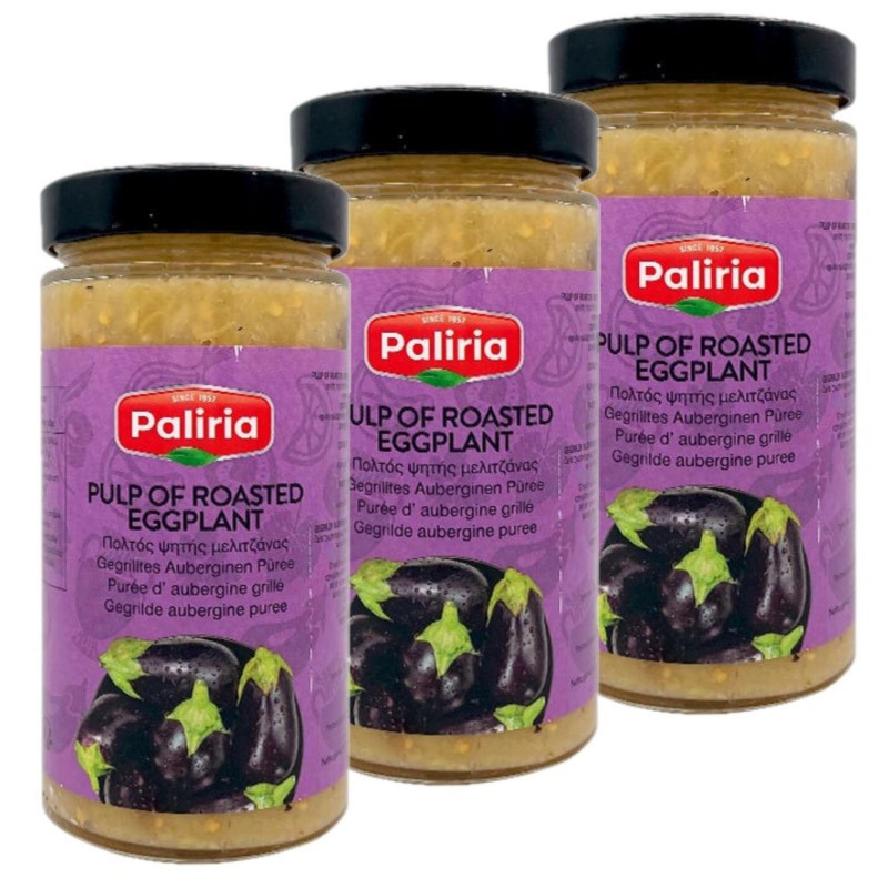 Lot 3x Purée d'aubergines grillées - Bocal 480g
