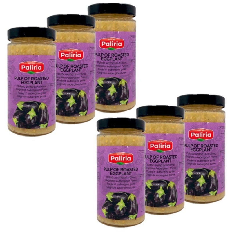 Lot 6x Purée d'aubergines grillées - Bocal 480g
