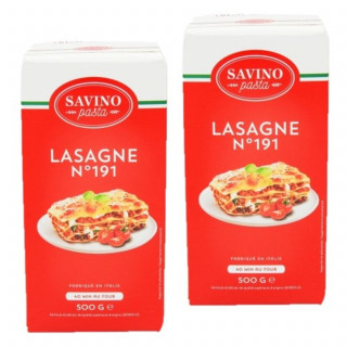 Lot 2x Pâtes à lasagnes - Paquet 500g