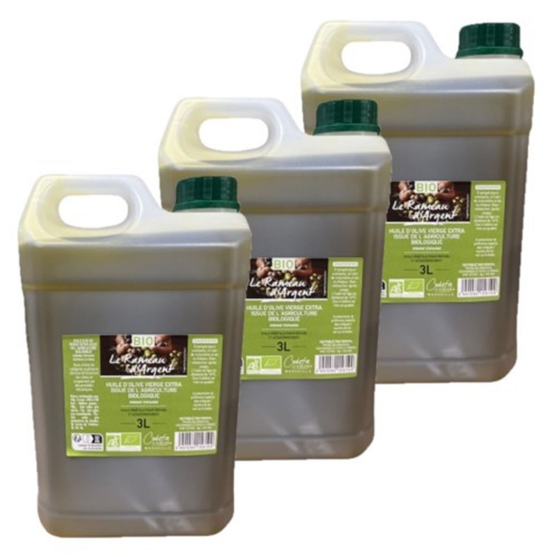 Lot 3x Huile d'olive vierge extra BIO - Bidon 3L