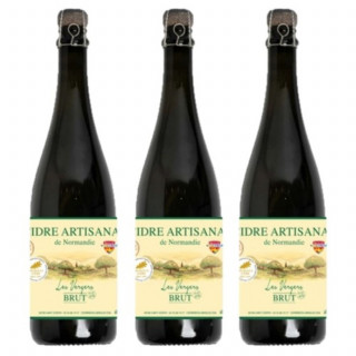 Lot 3x Cidre brut artisanal - Bouteille 750ml