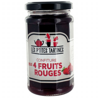 Lot 3x Confiture aux 4 fruits rouges - Pot 265g