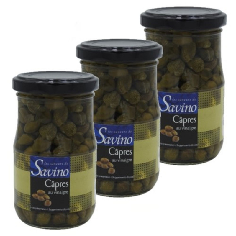 Lot 3x Câpres au vinaigre - Pot 205g