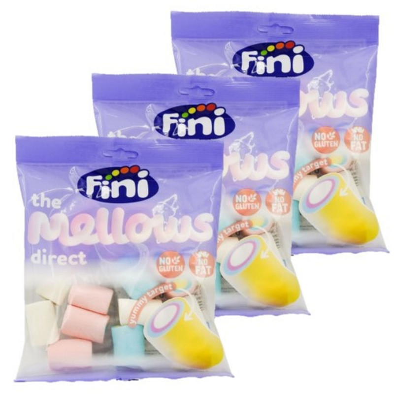 Lot 3x Guimauve mellows - Halal - Sachet 80g