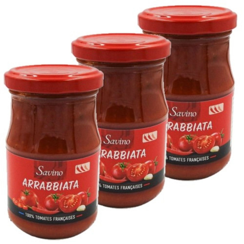 Lot 3x Sauce arrabiata - Bocal 190g