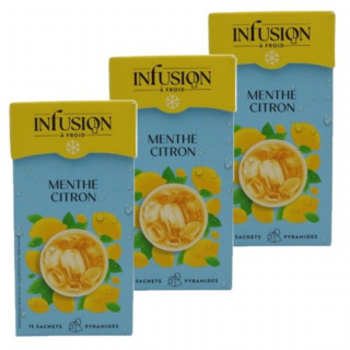Lot 3x Infusion à froid menthe citron - Boîte 37,5g
