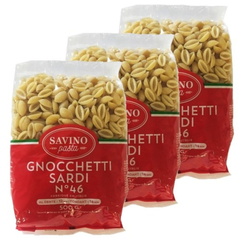 Lot 3x Pâtes Gnocchetti Sardi n°46 - Paquet 500g