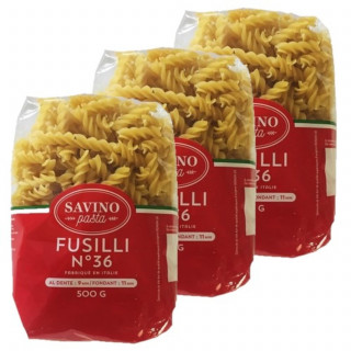 Lot 3x Pâtes Fusilli n°36 - Paquet 500g
