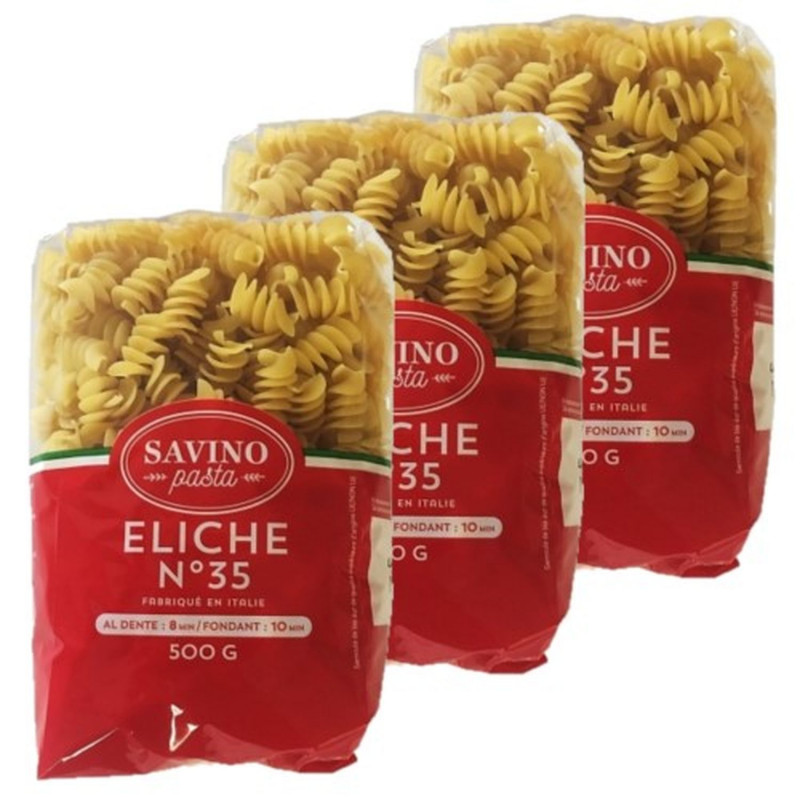 Lot 3x Pâtes Eliche n°35 - Paquet 500g