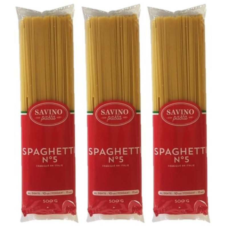 Lot 3x Pâtes Spaghetti n°5 - Paquet 500g