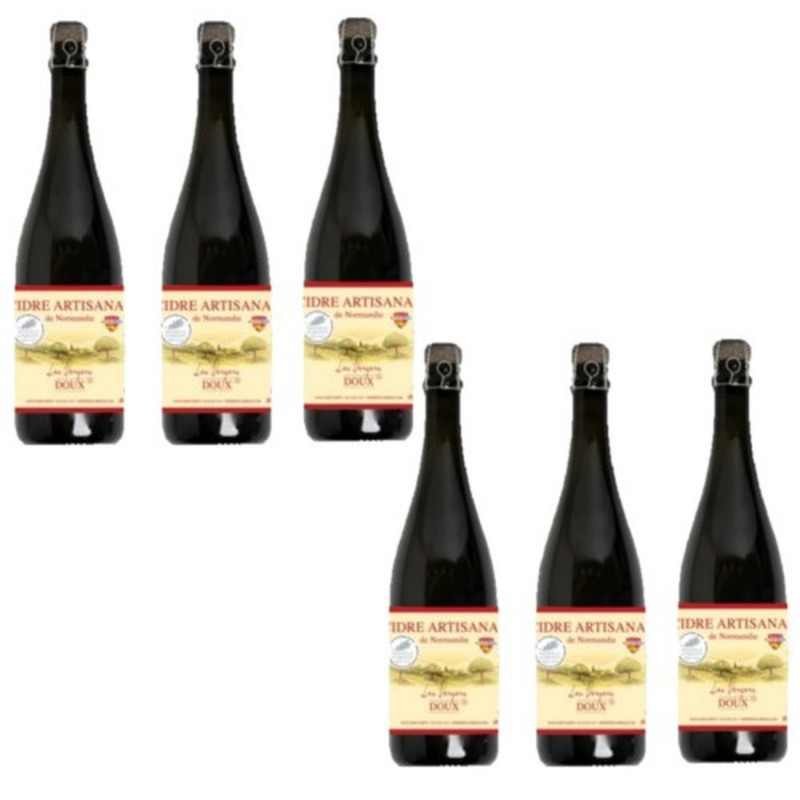Lot 6x Cidre doux artisanal - Bouteille 750ml
