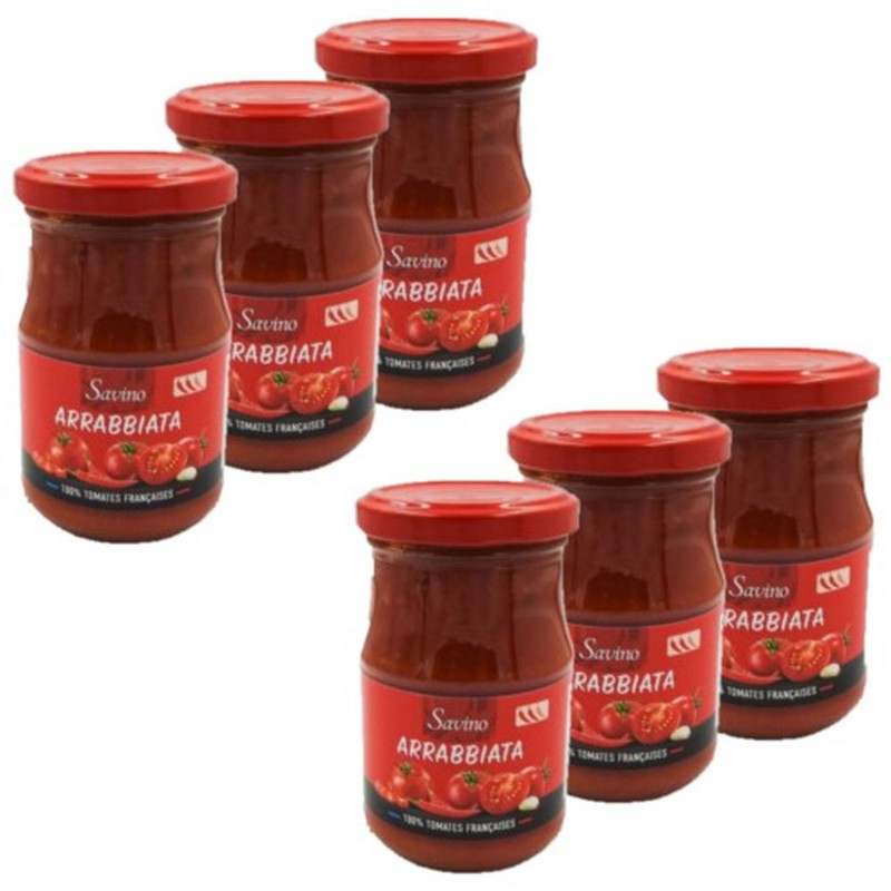 Lot 6x Sauce arrabiata - Bocal 190g