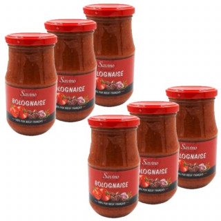 Lot 6x Sauce bolognaise - 100% pur bœuf français - Bocal 350g